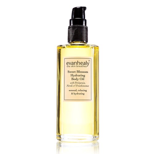 evanhealy Sweet Blossom Hydrating Body Oil | Organic Jojoba, Sesame, & Sunflower Oil Blend | Body Moisturizer, Massage Oil, Facial Cleanser, & Scalp Cleansing