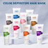 Joyful Young Color Depositing Hair Mask for Men Women, Mocha Brown Hair Color Refreshing Masks, Semi Permanent Hair Color Depositing Conditioner, Natural Vegan Ammonia free (Mocha)