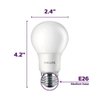 Philips 462168 LED Bulb 8 Pack 60 Watt Equivalent, Daylight (5000K) A19 Non Dimmable, Medium Screw Base
