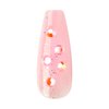 KISS Majestic Press On Nails, Nail glue included, Lovely Bubbly', Pink, Long Size, Coffin Shape, Includes 30 Nails, 2g glue, 2 Prep Pads, 2 of 24 Adhesive tabs, 2 manicure sticks, Mini file