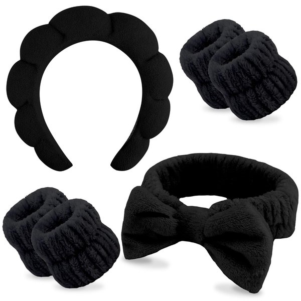 Chanaco Headband for Washing Face, Makeup Headbands for Women, Spa Headband, Skincare Headband, Face Wash Headband,Bow Tie Hair Band, Teen Girl Gifts Trendy Stuff Hair Accessories for Women Girls