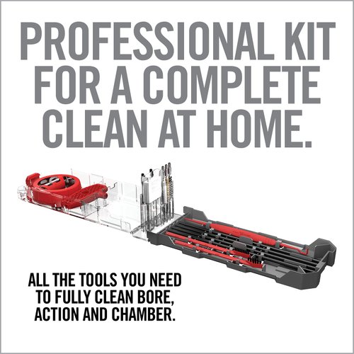 Real Avid Rifle Cleaning Kit & Range Gun Tool Kit for .30 Caliber Rifles | Complete Gun Cleaning Kit with Gun Snake, 30cal, Bore Brush Set, Cleaning Rod & Gun Cleaning Rifle Accessories,red