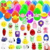 36 Pack Easter Eggs with Mochi Squishy Toys, Plastic Easter Eggs Filler Easter Gifts for Kids Easter Basket Stuffers Easter Egg Hunt, Easter Classroom Prizes Easter Party Favors