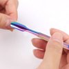 Acrylic Nail Tips Clipper UV False Nails Cutter Fake Nail Tips Clipper Trimmer Stainless Steel Cuticle Pusher Scaper Peeler 2 Pcs Manicure Tools Kit (Rainbow Color)