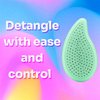 Wet Brush Go Green Palm Detangling Hair Brush Infused with Tea Tree Oil - Pain-Free Ultra-Soft Detangler Bristles Glide Through Tangles with Ease - Protects Against Split Ends For Wet & Dry Hair