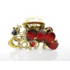 Medium peacock jeweled antique bronze hair claw clip (Primary color: Multi-color)