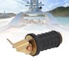 Aramox Marine Bait Well Plug, Rubber Brass Livewell Plug Full Adjustability Drain Plug Easy Twist to Lock Sturdy Drain Plug for Yachts Ships Bait Wells (0.6inch)