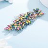 Teyglen Women Dainty Simple Rhinestones Bridal Hair Comb and Accessories, Shiny Side Hair Combs for Bride and Girls (Colorful)