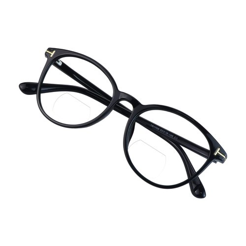 VisionGlobal Bifocal Reading Glasses for Men and Women - Stylish Retro Oval Computer Readers (Up+0.00/Down+1.75)