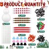 Christmas Snowman DIY Craft Kit, 12 Snowman Foam Balls Build a Snowman Crafts Accessories Build a Snowman Kit Indoor Decorations for Xmas Party Decor Supply