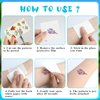 10 Sheets Space Temporary Tattoos for Kids, Waterproof Fake Tattoos Stickers, Cartoon Astronaut Spaceship Rocket Tattoos for Children Boys Girls Birthday Party Favour Supplies School Prizes Rewards