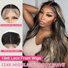 28 Inch Highlight Balayege 13x6 Lace Front Wig Human Hair Body Wave FB/27 Ombre Hd Lace Frontal Wig 180 Density Glueless Brazilian Lace Front Wigs Human Hair Bleached Knots Pre Plucked With Baby Hair