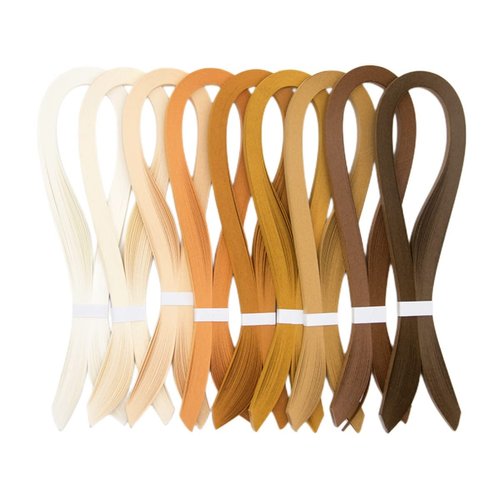 ODETOJOY Quilling Strips 5mm Paper Quilling Set Solid Color Star Origami Paper DIY Hand Crafts Single Color Quilling Paper Filigee Strips (Cream off white)