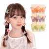 6 PCS Colorful Moving Butterfly Hair Clips Non-Slip Clips Cute Barrettes Hair Accessories for Teens Women Girls 078-#06