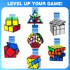 AuntyFey 7 Pack Speed Cube Set, Magic Cube Set Includes Speed Cube 2x2, 3x3, 4x4 Speed Cube, Pyramid Triangle Speed Cube, Speed Cube for Kids Toddlers Adults, Puzzle Cube Set for Kid