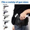 Belly Band Holster for Concealed Carry - Waist Pistol Gun Holster for Men and Women - Fits Glock, Ruger LCP, Taurus, S&W M&P 40 Shield Bodyguard, Sig Sauer, Kahr, Beretta, 1911, etc
