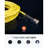 DEPSTECH Dual Lens Wireless Endoscope, 1080P Scope Snake Camera with 7 LED Lights,0.31In Lens Video HD Inspection Camera,IP67 Waterproof Borescope,16.5FT Cable for Android & iOS Phone or Tablet-Yellow