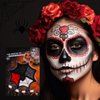 Halloween Makeup Kit, 4 Colors Face Body Paint Palette, FX Makeup Palette, Halloween Face Paint for Vampire Skeleton Clown Spider, Body Paint for Halloween Cosplay and Eye Black Sports