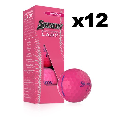 Srixon Soft Feel Lady Golf Balls - Passion Pink, Uniq Size