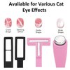 BRAVIKERLY 5 in 1 Nail Magnet Tool, Magnet Stick 3D Magnetic Cat Eye Gel Polish, Nail Art Magnetic, Multi-Function Magnetic Stick for Nail Salon Home DIY (Pink)