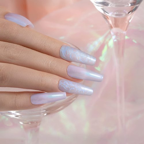 RARJSM Pearl Gel Nail Polish, Glitter Drawing Gel Polish Shimmer Mermaid Nail Gel Soak Off UV Gel for Salon Home DIY Manicure Use