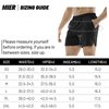 MIER Men's Workout Running Shorts Quick Dry Active 5 Inches Shorts with Pockets, Lightweight and Breathable, Black, L