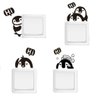Removable Switch Stickers, 4 Cute Penguins Cartoon Wall Sticker, Light Switch Decor Decals, Family DIY Decor Art Stickers Home Decor Wall for Kids Bedroom Office Home Decoration