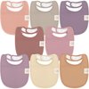 8-Pack Organic Baby Bibs for Girls & Boys - Teething Baby Bib, Baby Boy Bibs, Baby Girl Bibs, Newborn Bibs, Baby Drool Bibs for Infant, Toddler, Bibs for Baby Boy, Bibs for Baby Girl (Mauve)