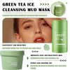 LJYBoBin Green Tea Clay Face Mask + Green Tea Mask Stick Set,Moisturizing Oil Control Green Tea Mask for All Skin Types,Deep Cleansing Mask Stick(2 Pcs)