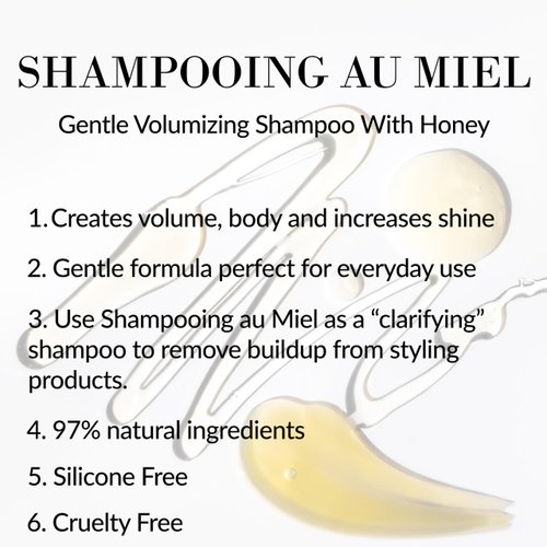 Gentle Volumizing Shampoo - Shampooing Au Miel by Leonor Greyl - 97% Natural Ingredients, Lavender Honey, French Rose Extracts Build Volume, Flexibility & Shine. 4 fl Oz. Made In France.