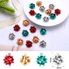 CEALXHENY 20PCS Christmas Charms for Jewelry Making Red Green Xmas Bow Charm Pendants for DIY Earring Bracelet Necklaces Holiday Clothes Sewing Bag Decoration Supply(20PCS Xmas Bow(16mm))