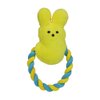 Peeps for Pets Plush Bunny Rope Pull Toy for Dogs | Peeps for Pets Squeaker Dog Toy, Yellow/Blue | Dog Toy is a Fun and Cute Way to Entertain Your Pet