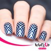 Whats Up Nails - X-pattern Vinyl Stencils for Nail Art Design (2 Sheets, 24 Stencils Total)