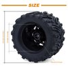 Surpass Hobby 4pcs Height 4.92" (125mm) RC Truck Wheels and Tires Set for 1/10 Monster Truck Wheels Tires for HPI/HSP/Savage XS TM Flux/ARRMA 1/10 Gorgon/KDM.Racing Successor/HNR H9801 Mars