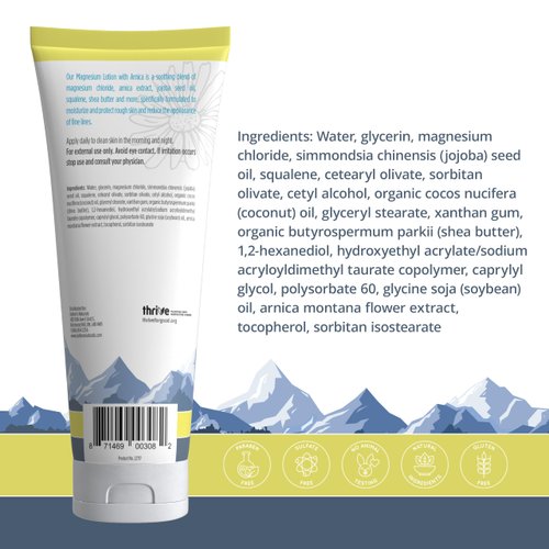 Bolton's Naturals Arnica Lotion Tube with Magnesium, Jojoba, Coconut Oil, and Shea Butter-250ml