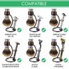 Linkidea Shaving Brush Stand, Stainless Steel Safety Razor Holder Compatible with Manual Razor for Shower Room, Bathroom, Shaver Kit Organizer (Brushed Nickel)