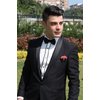 Alizeal Pre-tied Adjustable Bow Tie for Men Formal Solid Tuxedo Bow Tie, Black
