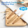 6PCS Dreadlock Crochet Hooks for Hair, Durable 0.75mm Dreadlock Crochet Needle with Interlocking Tool for Locs, Excellent for Maintaining Real Dread Loc