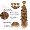 Color #27 Bundles Human Hair Honey Blonde Water Wave Human Hair Bundles Brazilian Color 27 Wet and Wavy Bundles Hair Weave 3 Bundles 14 14 14 Inch Honey Blonde Bundles Remy Hair Extensions