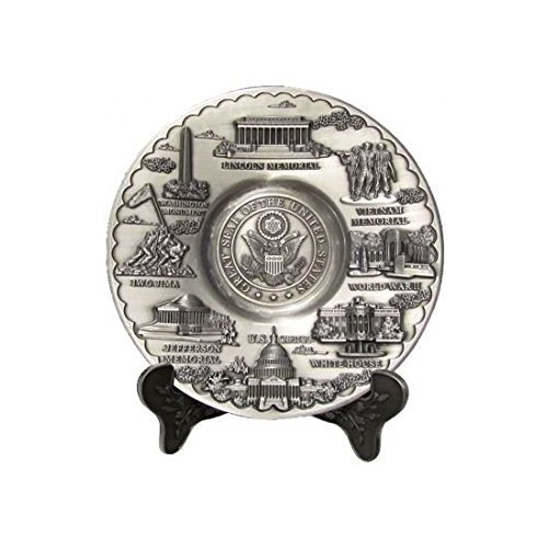 Great Seal Monuments Pewter Plate with Display Stand