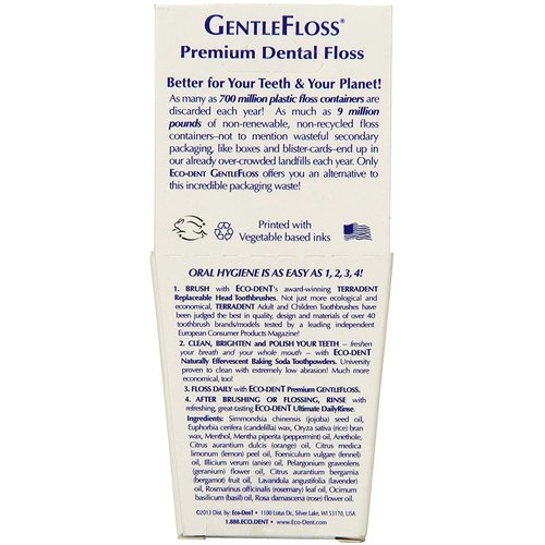 Eco-Dent Gentlefloss Premium Dental Floss Mint - 100 Yards