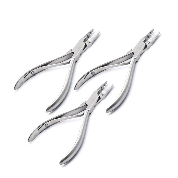 PRECISE CANADA 3 Pcs Multi-Function Professional Hair Extension Plier for Hair Remove Micro Rin DP-30