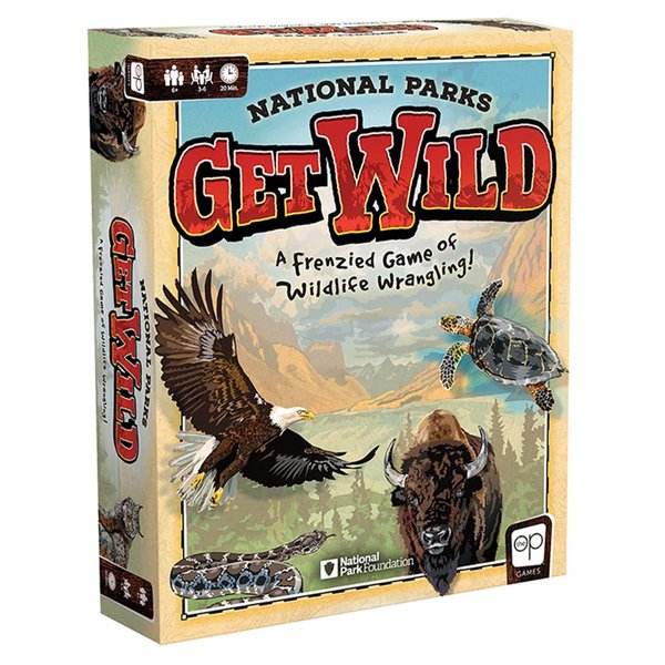 USAOPOLY National Parks Get Wild | Quick-Rolling Dice Game Featuring Iconic National Park Locations | Great Kids Game & Family Board Game
