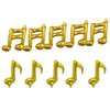 10 PCS Gold Musical Note Aluminum Foil Balloons Guitar Silver Happy Birthday Music Balloons Banner Music Party Decorations for Music Themed Party, Birthday, Home Outdoor Party, Celebrations