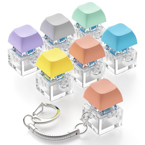 TOPLAYER 6 Pack Keyboard Fidget Toy,Fidget Keyboard Clicker, Button Squeeze Toys,Party Favors,Stress Relief Gifts for Adult and Kids,Finger Toys for Office