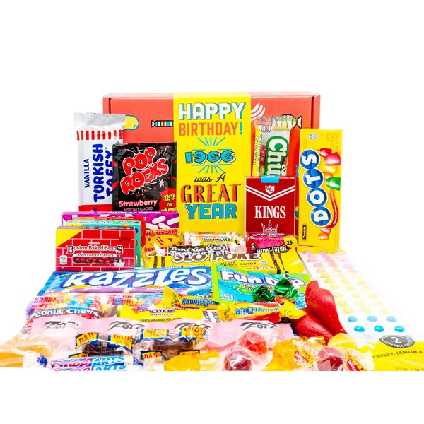 RETRO CANDY YUM ~1966 58th Birthday Gift Box Nostalgic Candy Mix from Childhood for 58 Year Old Man or Woman Born 1966 Jr