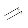 Pokinge 5pcs Wooden Hair Sticks with Tassel,Chinese Style Hanfu Pearl Flower Hairpin,Black Simple Hair Fork For Girls,Elegant Women Hair Clip (7 inch)