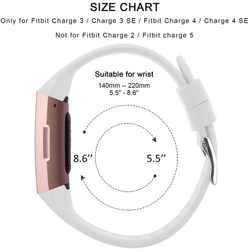 6 Pack Slim Soft Silicone Wristbands Compatible with Fitbit Charge 4 Bands, Sports Replacement Straps for Fitbit Charge 4 / Fitbit Charge 3 / Charge 4 SE/Charge 3 SE Women Men (6 Pack C)