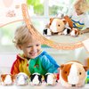 Jenaai 5 Pcs Christmas Plush Guinea Pig Stuffed Animals 16 Inch Mama Guinea Pig with 4 Cute Plushie Babies Soft Guinea Pig Plush Pillow Gift for Boys Girls Birthday Christmas