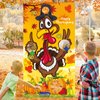 Fall Festival Games, Thanksgiving Games, Turkey Bean Bag Toss Games Banner Backdrop with 4 Big Bean Bags Fall Party Games for Kids Teens Adults Fall Party Decorations Party Favors Outdoor Games